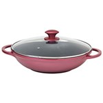 Ficha técnica e caractérísticas do produto Panela Wok Alumínio Forjado Rosa Seco com Antiaderente 32 Cm - La Cuisine