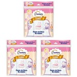 Ficha técnica e caractérísticas do produto Pano de Boca Menina Rosa Cremer - Kit com 3 Pacotes