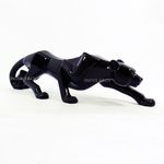Ficha técnica e caractérísticas do produto Pantera Negra Preta Estatueta Decoração Resina Premium- 39cm