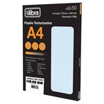 Ficha técnica e caractérísticas do produto Papel A4 210x297mm Texturizado Casca de Ovo Embalagem com 50 Folhas Azul Tilibra