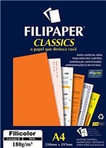 Ficha técnica e caractérísticas do produto Papel A4 Filicolor 180g com 50 Folhas Laranja Filipaper - Filiperson