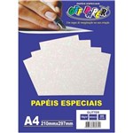 Ficha técnica e caractérísticas do produto Papel A4 Glitter Branco 180G. OFF Paper