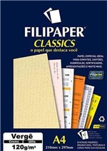 Ficha técnica e caractérísticas do produto Papel A4 Verge 120g com 30 Folhas Creme Filipaper - Filiperson
