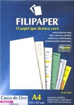 Ficha técnica e caractérísticas do produto Papel Casca Ovo A4 20f 180g Branco 1990 Filiperson - 952727