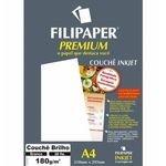 Ficha técnica e caractérísticas do produto Papel Couche A4 180gm2 Branco Premium 2504 / 20fl / Filipaper