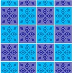 Ficha técnica e caractérísticas do produto Papel De Parede Abstrato Quadrados Azuis