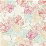 Papel de Parede Adesivo Floral Colorido 2,70x0,57m