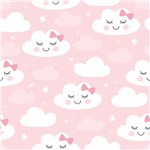 Ficha técnica e caractérísticas do produto Papel de Parede Bebê Infantil Nuvem Chuva Nuvens Rosa N4779