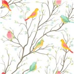 Ficha técnica e caractérísticas do produto Papel de Parede Colored Birds - Branco