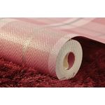 Ficha técnica e caractérísticas do produto Papel De Parede Importado Vinílico Texturizado Xadrez Rosa