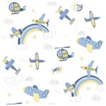 Ficha técnica e caractérísticas do produto Papel de Parede Infantil Bobinex 3306 Bambinos Aviões