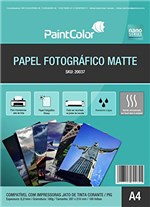 Ficha técnica e caractérísticas do produto Papel Fotográfico Matte para Jato de Tinta 180g A4 100 Folhas