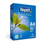 Ficha técnica e caractérísticas do produto Papel Report A4 Color Azul 75 Gramas Pacote com 500 Folhas
