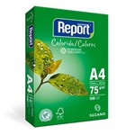 Ficha técnica e caractérísticas do produto Papel Report A4 Color Verde Pacote com 500 Folhas