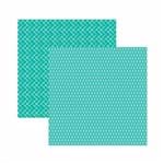 Ficha técnica e caractérísticas do produto Papel Scrapbook Toke e Crie 30,5x30,5 KFSB535 Azul Turquesa Xadrez