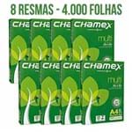 Ficha técnica e caractérísticas do produto Papel Sulfite A4 75G Chamex 4000 Folhas 8 Pacotes com 500