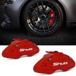 Ficha técnica e caractérísticas do produto Par Capa Pinça de Freio Shutt Tuning Vermelha Universal ABS Roda Aro 14 ou Superior Similar Brembo