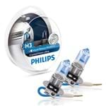 Ficha técnica e caractérísticas do produto Par Lâmpada Crystal Vision Ultra Philips H3