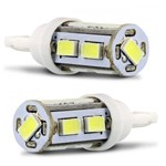 Ficha técnica e caractérísticas do produto Par Lâmpadas LED T10 W5W Pingo 9 LEDs 12V 4W Luz Branca Aplicação Farol Baixo - Mixcom