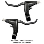 Ficha técnica e caractérísticas do produto Par Manete Freio V-brake / Disco Mecânico Alivio Bl T4000 - Preto