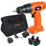 Ficha técnica e caractérísticas do produto Parafusadeira e Furadeira + 2 Baterias 12V - CD121K2 - BlackDecker