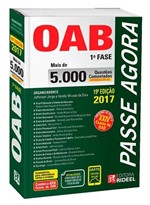 Ficha técnica e caractérísticas do produto Passe Agora - 5.000 Questões Comentadas da OAB - 1ª Fase - 19ª Ed. 2017 - Rideel