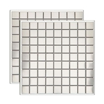 Ficha técnica e caractérísticas do produto Pastilha de aço Inox placa 29,2x29,2cm prata Glass Mosaic