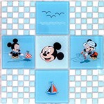 Pastilha de Vidro (30x30cm) Disney-1 Mickey Baby Azul - Colortil