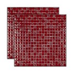 Pastilha de Vidro Galliano Placa 31x31cm Vermelho