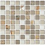 Pastilha de Vidro / Pedra (30x30cm) Slim-6 Marrom Brilhante - Colortil