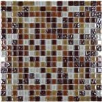 Pastilha de Vidro Miscelanea Placa 29,2x29,2cm Cinza e Glass Mosaic Glass Mosaic