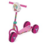 Ficha técnica e caractérísticas do produto Patinete Infantil com Bolsa Frontal Barbie Rosa 2049 - Bandeirante