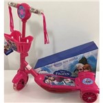 Ficha técnica e caractérísticas do produto Patinete Musical Frozen Infantil com Cesta e Luzes 3 Rodas