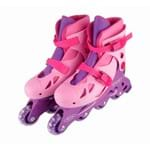 Ficha técnica e caractérísticas do produto Patins In Line Ajustáveis 34/37 Rosa e Roxo Fênix