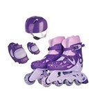 Ficha técnica e caractérísticas do produto Patins In-Line Ajustavel Roxo 30 a 33 R.AD-01RX Fenix