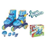 Ficha técnica e caractérísticas do produto Patins In Line com Acessórios Azul 26 ao 29 Fenix