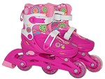 Patins Infantil Roller Feminino Capacete Acessórios 32 - 35 - Bbr Toys
