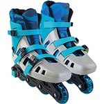 Ficha técnica e caractérísticas do produto Patins Inline Boy Tamanho 35 - Cinza e Azul - Conthey Kids