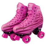 Ficha técnica e caractérísticas do produto Patins Roller Skate com 4 Rodas Rosa - Fenix