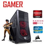 Ficha técnica e caractérísticas do produto Pc Desktop Gamer D570 Gab Vti Led Vermelho Core I5 3470 Placa Rx 550 Mem 8gb