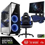 Ficha técnica e caractérísticas do produto PC Gamer Completo Neologic NLI80952 Intel I5-8400 8GB (GeForce GTX 1050 2GB)1TB + Cadeira Gamer Blue