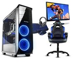 Ficha técnica e caractérísticas do produto PC Gamer Completo Neologic NLI80966 Intel G5400 8GB (GeForce GTX 1050 2GB) 1TB + Cadeira Gamer Blue