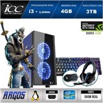 Ficha técnica e caractérísticas do produto PC Gamer ICC AG2344K Intel Core I3 3,2 Ghz 4GB 2TB GeForce GTX 1050 2GB DDR5 Kit Multimídia HDMI FULL HD