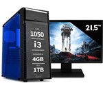 Ficha técnica e caractérísticas do produto Pc Gamer Intel Core I3 4gb HD 1tb Geforce Gtx 1050 Ddr5 com Monitor 21,5 Full HD Easypc