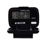 Ficha técnica e caractérísticas do produto Pedômetro Kikos PD20 Preto com Display Digital em LCD