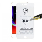 Ficha técnica e caractérísticas do produto Película de Vidro 5D para iphone 7 Plus cobre tela inteira cor Branca