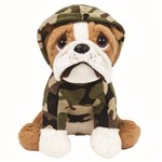 Pelúcia Buba Toys Cachorro Bulldog Militar - 7965