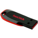 Ficha técnica e caractérísticas do produto Pen Drive 16GB Blade Black Red-Sandisk