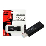 Ficha técnica e caractérísticas do produto Pen Drive 16GB Kingston DataTraveler 100 G3 - USB 3.0 - Preto - DT100G3/16GB I