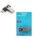 Ficha técnica e caractérísticas do produto Pen Drive 16gb USB 2.0 Twist Preto PD588 Multilaser BT